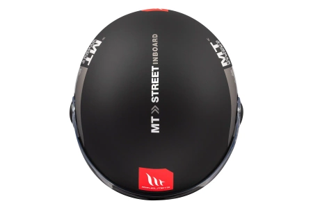 Kask motocyklowy MT STREET S INBOARD MATT BLACK/GREY czarny szary