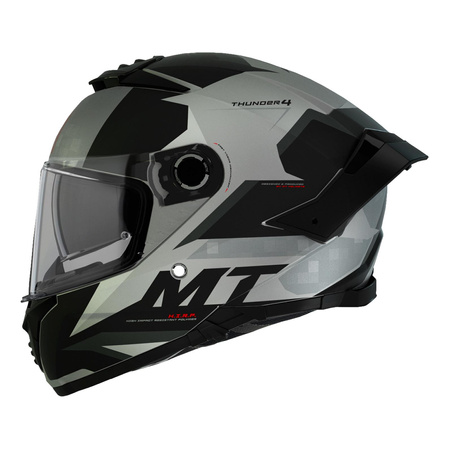 Kask motocyklowy MT THUNDER 4 SV EXEO GLOSS PEARL TITANIUM czarny szary