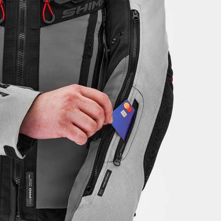 Kurtka motocyklowa SHIMA TRACKER LIGHT GREY szary