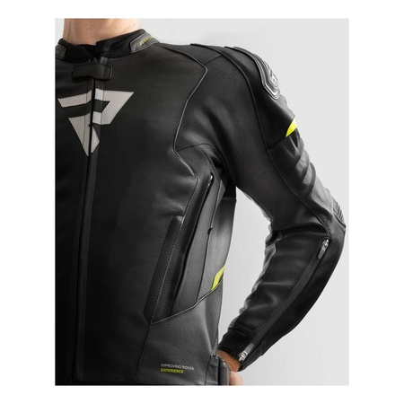 Kurtka motocyklowa REBELHORN VELOCE BLACK/GREY/FLUO YELLOW czarny szary żółty fluo