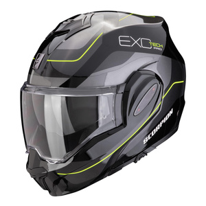 Kask motocyklowy SCORPION EXO-TECH EVO PRO COMMUTA BLACK/SILVER/YELLOW czarny srebrny żółty