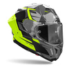 Kask motocyklowy AIROH GP800 MASTER YELLOW GLOSS żółty fluo szary czarny