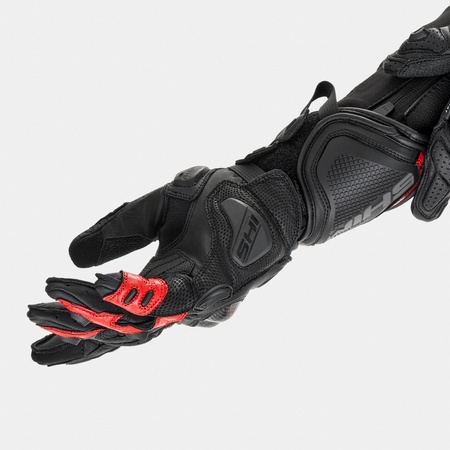Rękawice motocyklowe sportowe skórzane Shima RS-3 czerwony