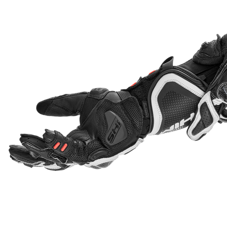 Rękawice motocyklowe damskie SHIMA RS-3 LADY WHITE czarny biały