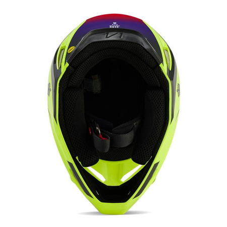 Kask cross offroad motocyklowy FOX V1 Flora Helmet żółty