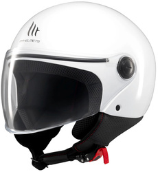Kask motocyklowy MT STREET S SOLID GLOSS PEARL WHITE biały