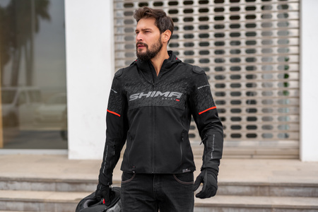 Kurtka motocyklowa tekstylna miejska Shima DRIFT+ czarny