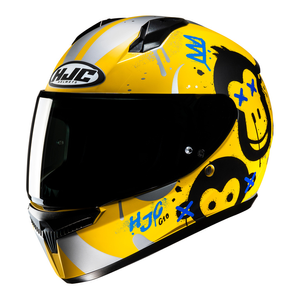 Kask motocyklowy integralny HJC C10 Geti żółty/srebrny
