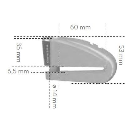 Blokada Motocyklowa AUVRAY – Na Tarcze z Alarmem DK14 INOX – Uniwersalna