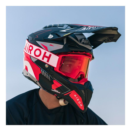 Gogle motocyklowe mx AIROH BLAST XR1 RED MATT czerwony