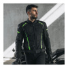 Kurtka motocyklowa tekstylna miejska OZONE PULSE czarna żółty fluo