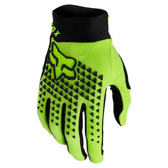 Rękawice motocyklowe rowerowe cross offroad mtb FOX Defend Fluo żółty