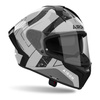Kask motocyklowy AIROH MATRYX SCOPE LIGHT GREY biały szary czarny