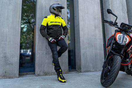 Kurtka motocyklowa tekstylna miejska Shima DRIFT fluo