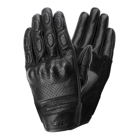 Rękawice motocyklowe SECA TABU II PERFORATED BLACK czarny