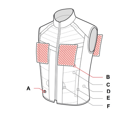 Damska kamizelka podgrzewana ocieplająca motocyklowa Shima POWERHEAT VEST czarny