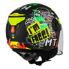 Kask otwarty dziecięcy MT LITE KIDS DINO MATT czarny żółty zielony czerwony