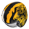 Kask motocyklowy otwarty HJC V31 Flame żółty/czarny
