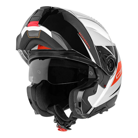 Kask motocyklowy SCHUBERTH C5 ECE ECLIPSE RED biały czarny czerwony
