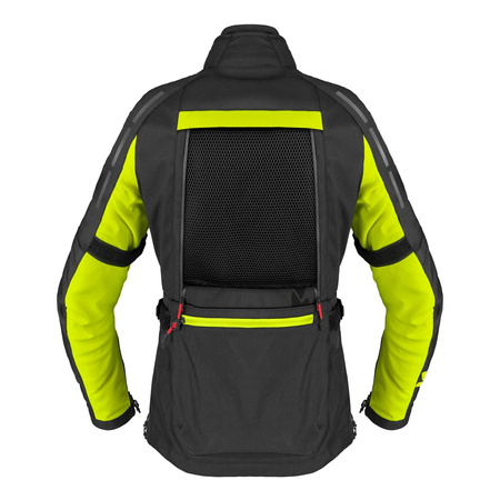 Kurtka motocyklowa tekstylna damska SPIDI 4 SEASON V3 LADY YELLOW FLUO czarny żółty fluo