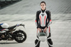 Kombinezon jednoczęściowy motocyklowy skórzany sportowy Shima MIURA RS biały/fluo
