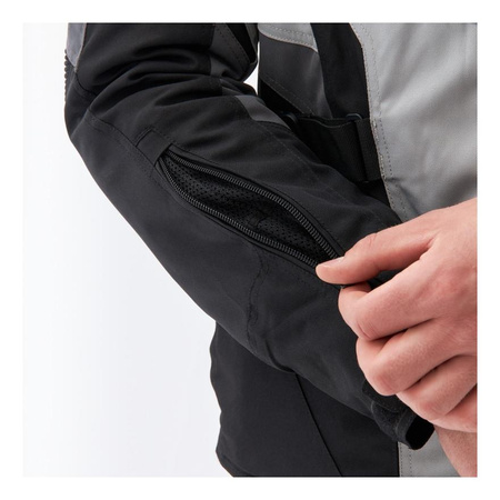 Kurtka motocyklowa tekstylna miejska/turystyczna Rebelhorn SCOUT czarny-szary-żółty fluo