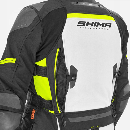 Kurtka motocyklowa damska SHIMA DUNE LADY FLUO czarny szary żółty fluo