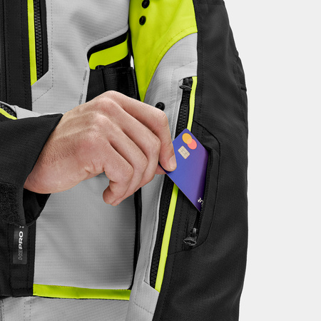 Kurtka motocyklowa SHIMA DUNE FLUO czarny szary żółty fluo