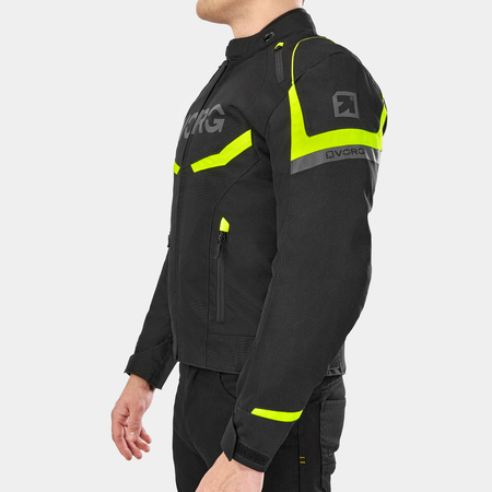 Kurtka motocyklowa VORG HORNET FLUO czarny żółty fluo