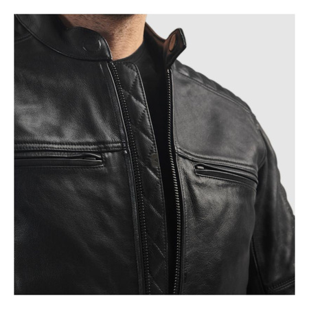 Kurtka motocyklowa skórzana Rebelhorn HUNTER II czarny mat