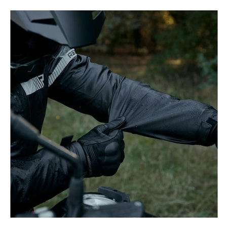 Kurtka przeciwdeszczowa odblaskowa motocyklowa Rebelhorn OCEAN czarny unisex