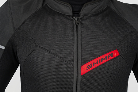 Kurtka motocyklowa tekstylna miejska Shima X-MESH 2.0 czerwony