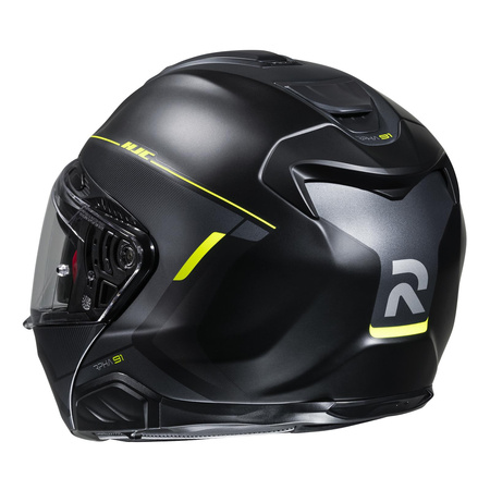 Kask motocyklowy szczękowy HJC RPHA 91 Combust czarny/żółty