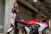 Kombinezon motocyklowy dwuczęściowy damski SHIMA MIURA 2.0 RED FLUO czarny biały czerwony fluo