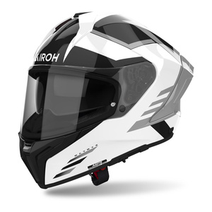 Kask motocyklowy AIROH MATRYX THRON WHITE GLOSS biały szary czarny