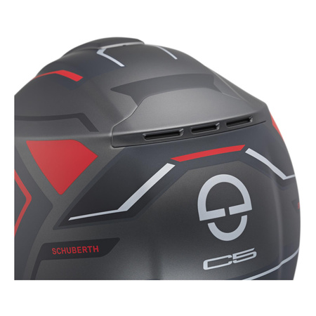 Kask motocyklowy SCHUBERTH C5 ECE OMEGA ANTHRACITE czarny szary czerwony