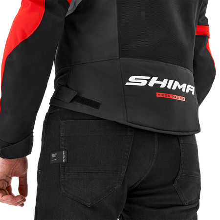 Kurtka motocyklowa tekstylna miejska Shima MESH PRO 2.0 czerwony