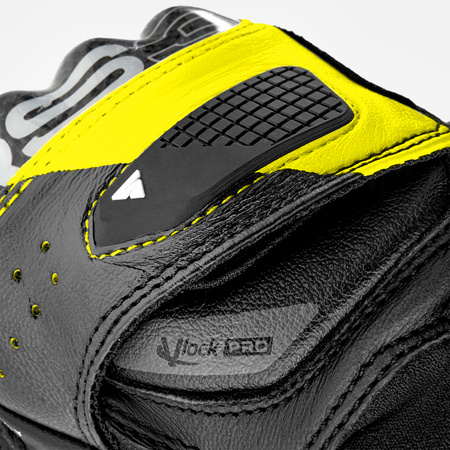 Rękawice motocyklowe sportowe skórzane Shima RS-3 fluo