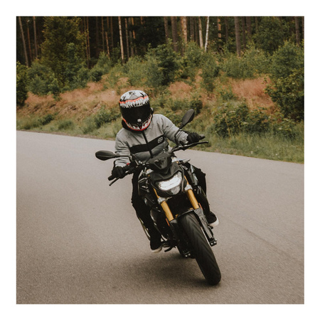 Damska kurtka motocyklowa miejska tekstylna OZONE DART SILVER czarna