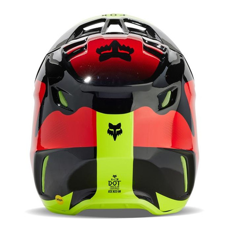 Kask cross offroad motocyklowy FOX V3 Revise Helmet Navy/pomarańczowy