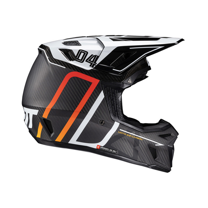 Kask z Goglami Leatt Kit Moto 9.5 Carbon/White V25