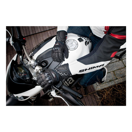 Rękawice motocyklowe sportowe skórzane Shima PROSPEED czarny