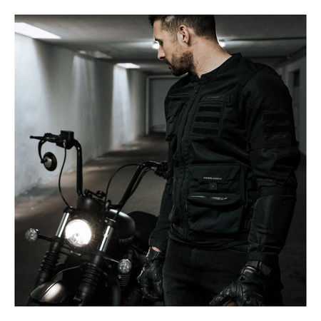 Kurtka motocyklowa tekstylna miejska Rebelhorn BRUTALE czarny