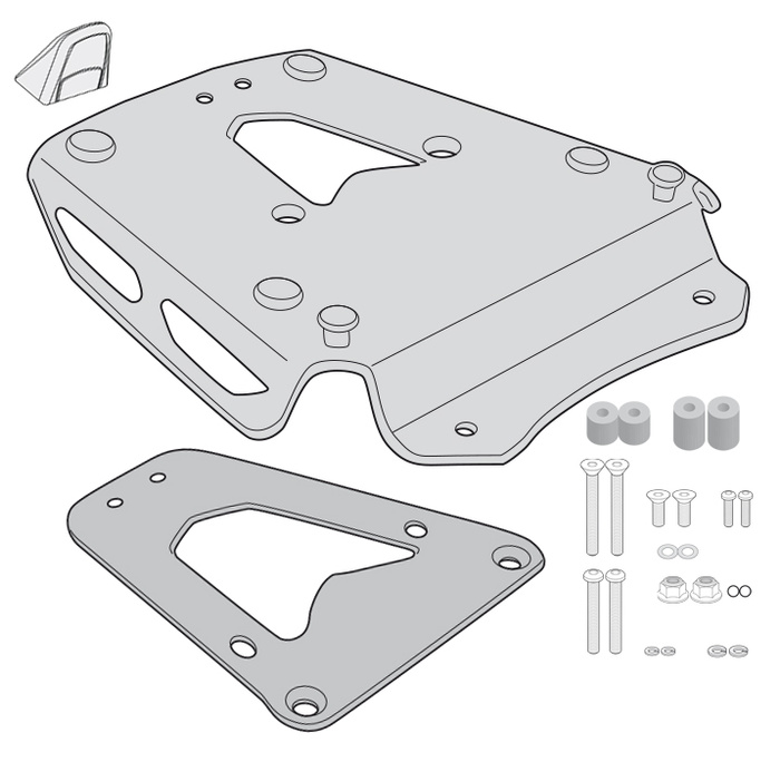 GIVI Stelaż Kufra Centralnego z Aluminiową Płytą Monokey do Motocykli Triumph Tiger 1200 / GT Explorer (22)