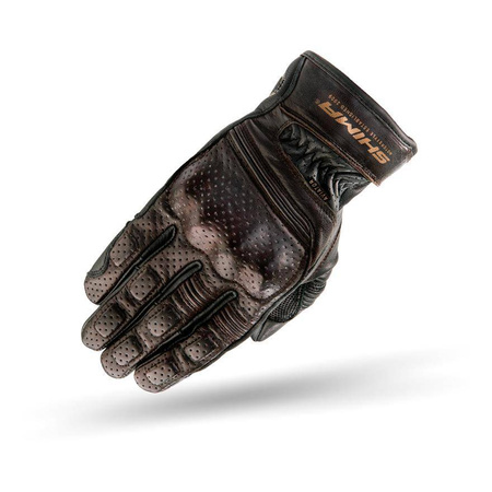 Rękawice motocyklowe miejskie/turystyczne skórzane Shima AVIATOR ciemny brązowy