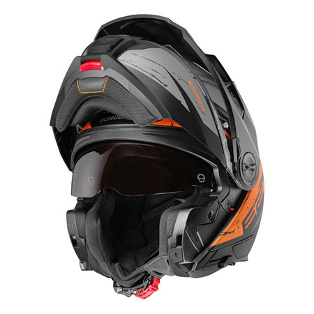 Kask motocyklowy SCHUBERTH E2 ECE EXPLORER ORANGE szary pomarańczowy czarny