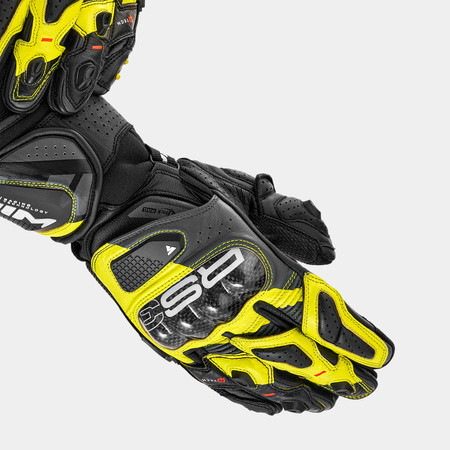 Rękawice motocyklowe sportowe skórzane Shima RS-3 fluo