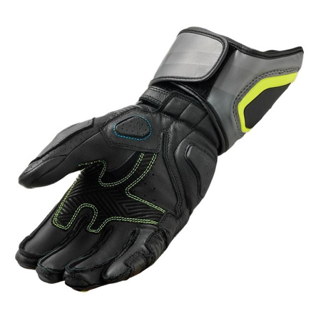 Rękawice motocyklowe sportowe REVIT QUANTUM 3 GREY/NEON YELLOW szary żółty fluo