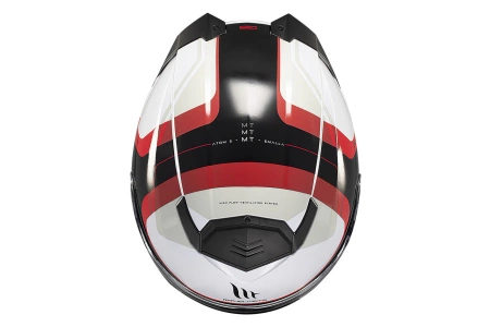 Kask motocyklowy MT ATOM 2 SV EMALLA MATT WHITE/BLACK/RED biały czarny czerwony