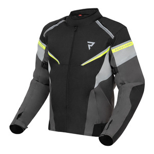 Kurtka motocyklowa tekstylna Rebelhorn SPARK czarny-szary-żółty fluo